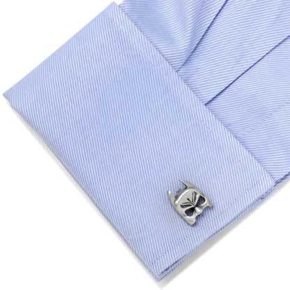 DC Batman Cowl Mask Silver Cufflinks by Cufflinks.com