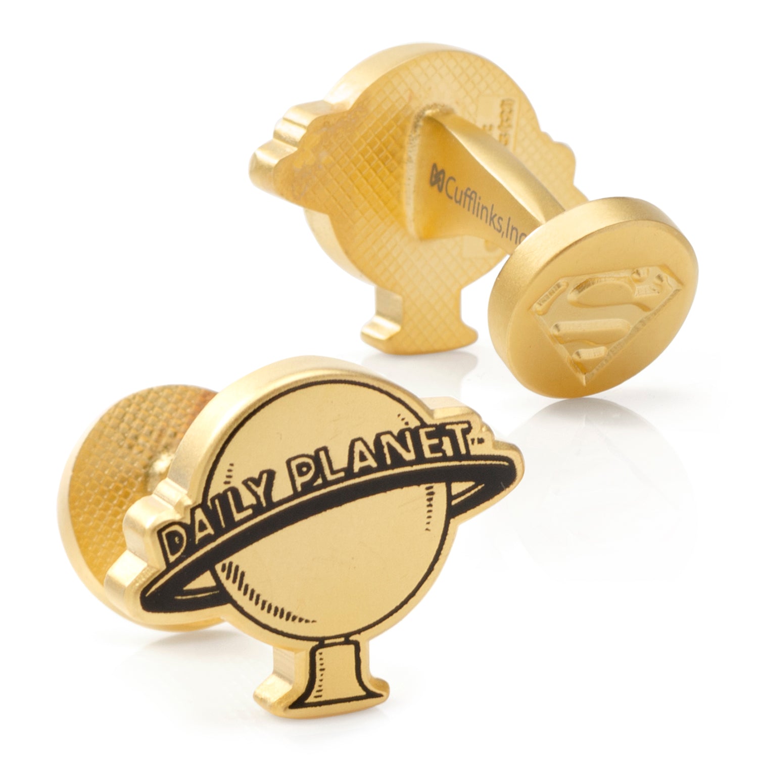 DC Superman Daily Planet Gold Cufflinks by Cufflinks.com