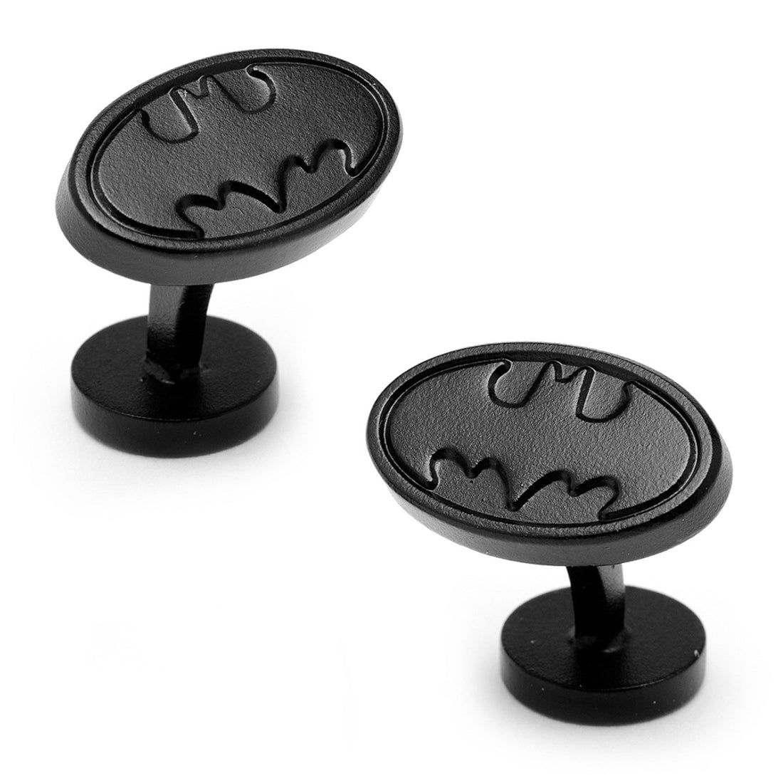 DC Batman Logo Satin Black Cufflinks by Cufflinks.com