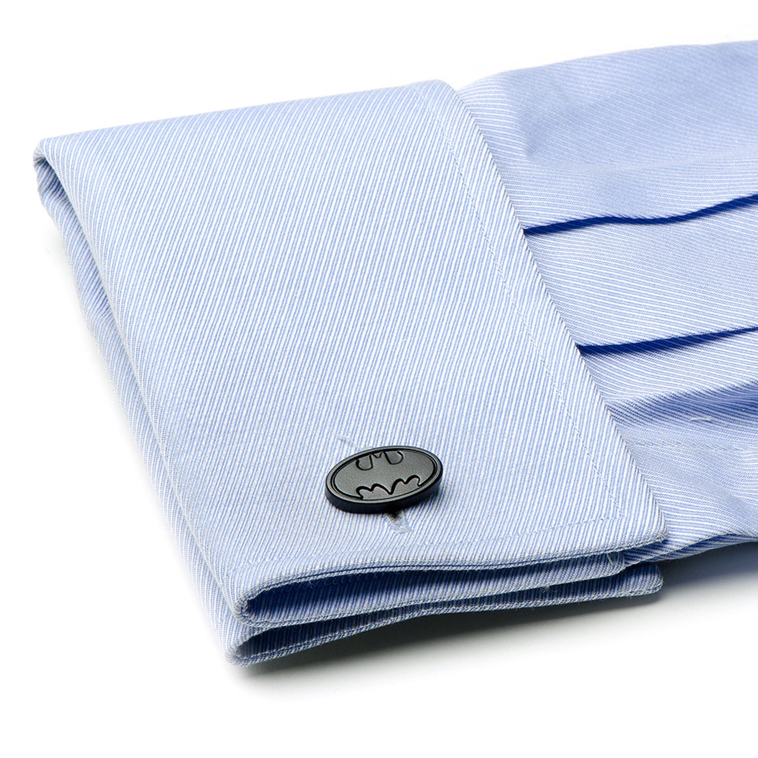 DC Batman Logo Satin Black Cufflinks by Cufflinks.com