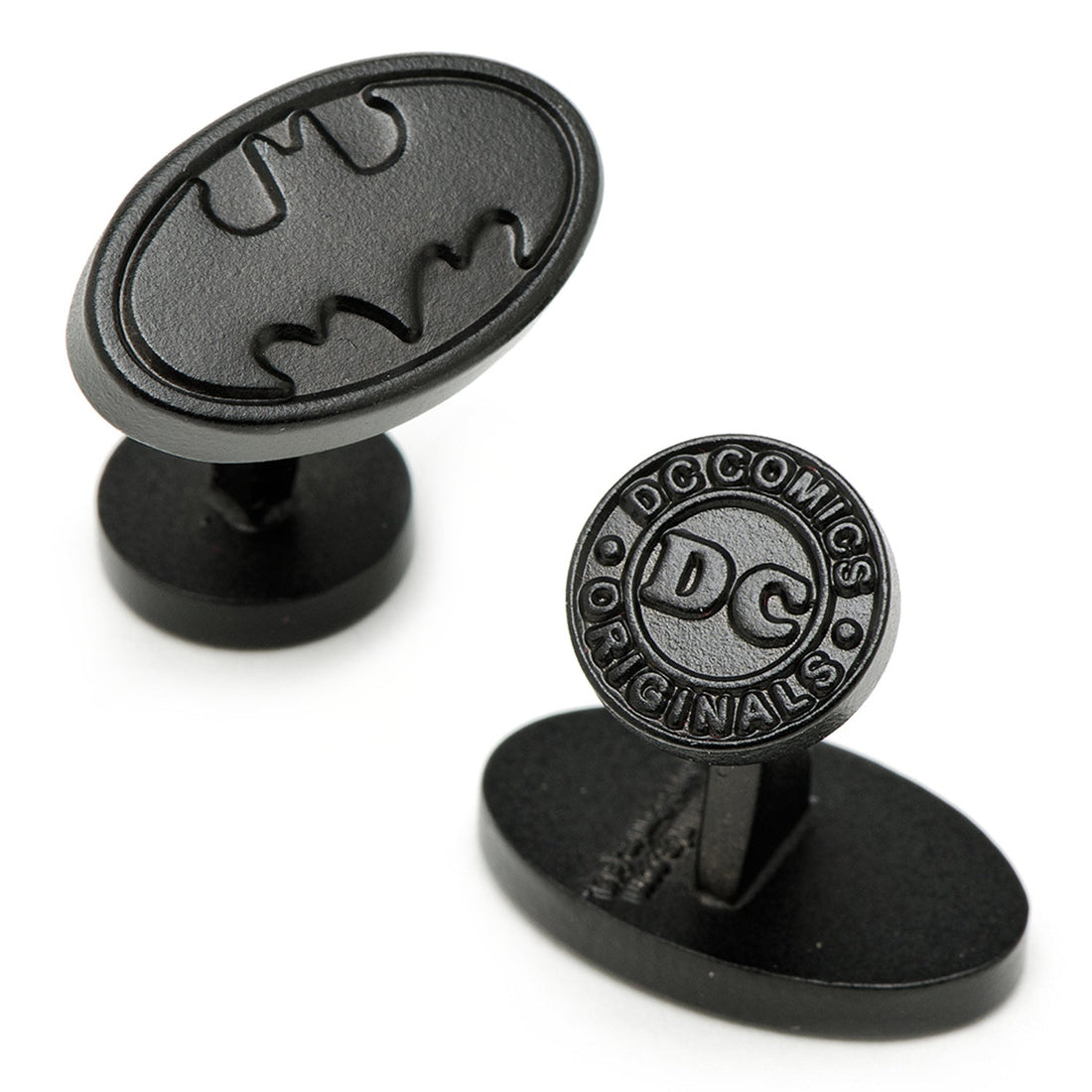 DC Batman Logo Satin Black Cufflinks by Cufflinks.com