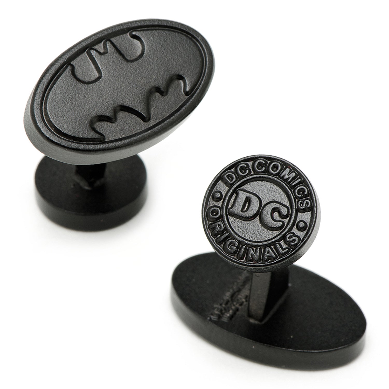 DC Batman Logo Satin Black Cufflinks by Cufflinks.com