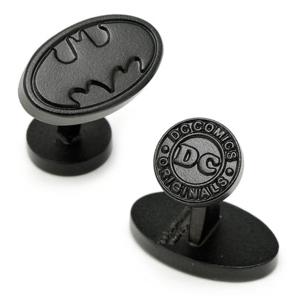 DC Batman Logo Satin Black Cufflinks by Cufflinks.com