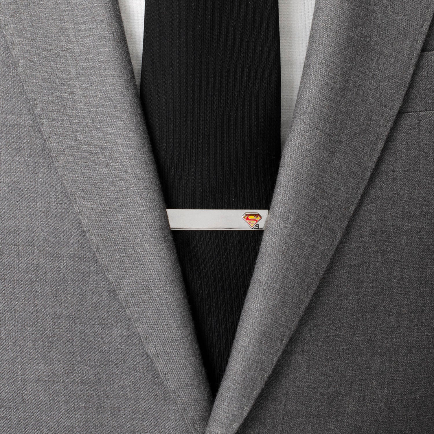 DC Superman Hidden Message Silver Tie Bar by Cufflinks.com