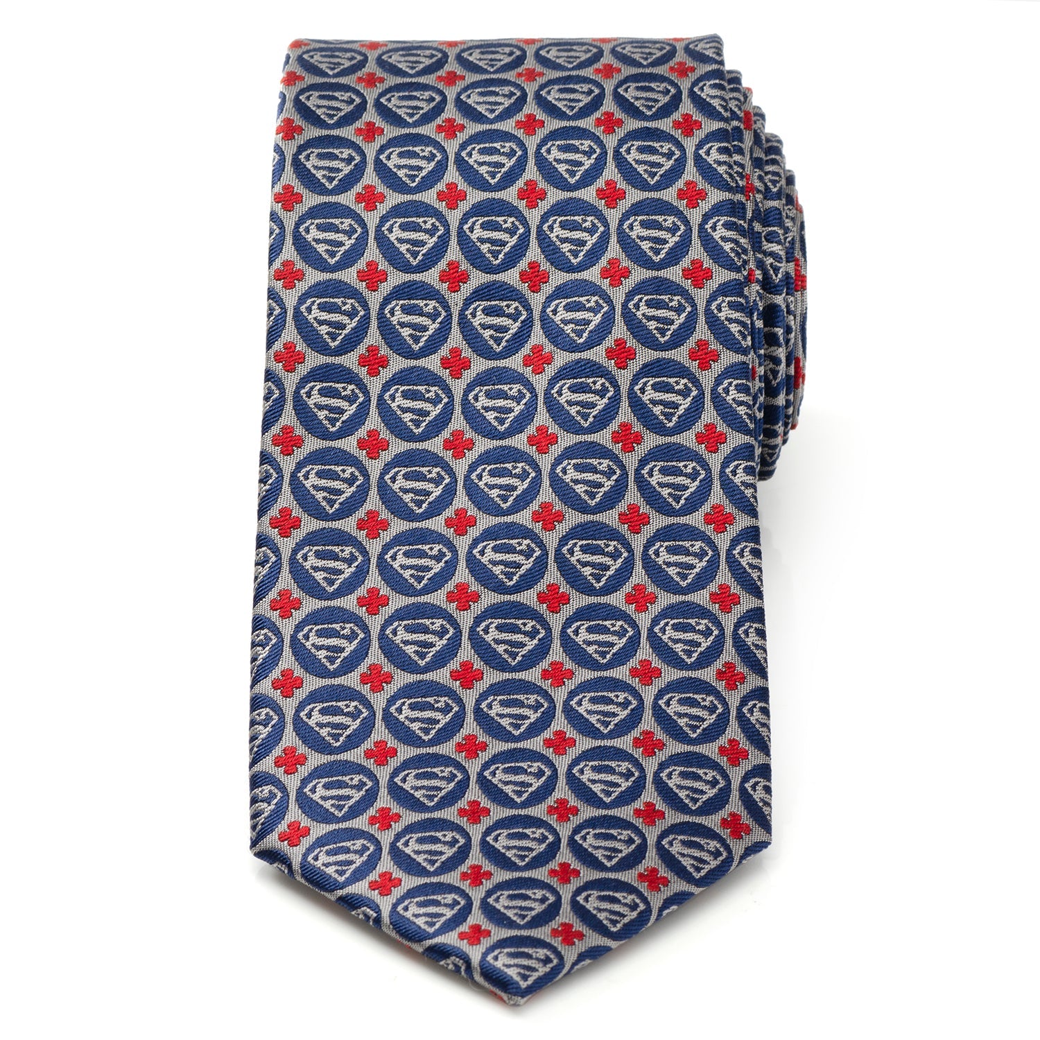 DC Superman Shield Motif Gray Men&