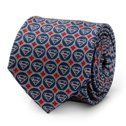 DC Superman Shield Motif Gray Men&