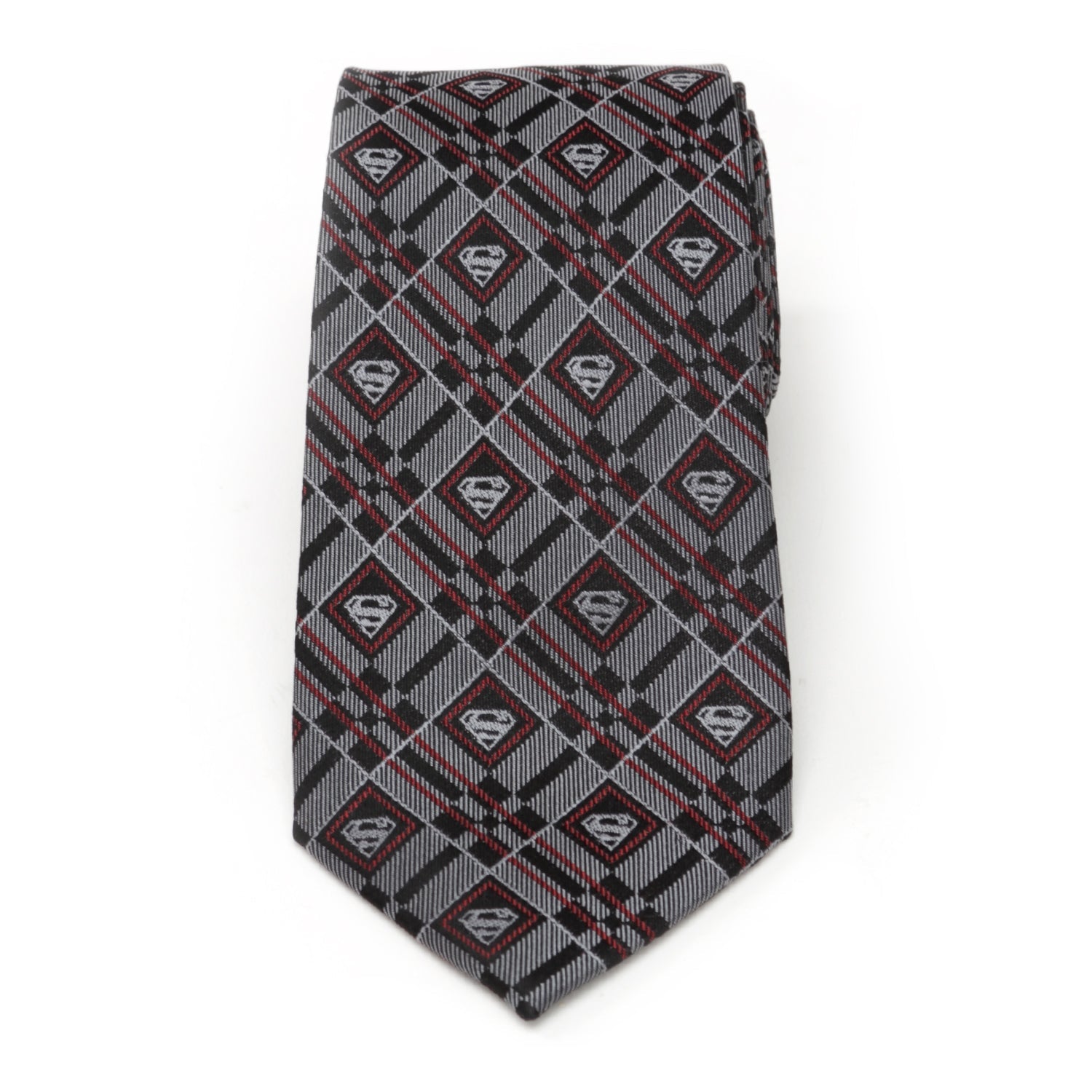 DC Superman Geometric Gray Silk Men&