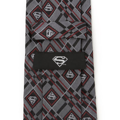 DC Superman Geometric Gray Silk Men&