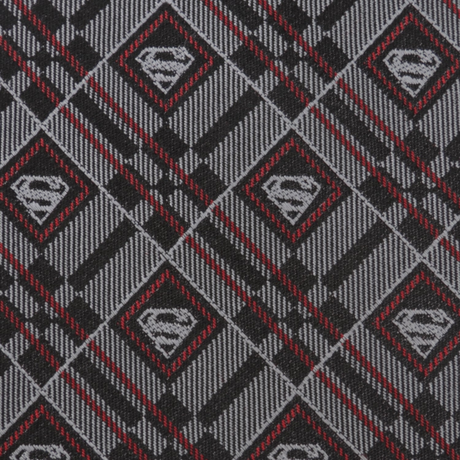 DC Superman Geometric Gray Silk Men&