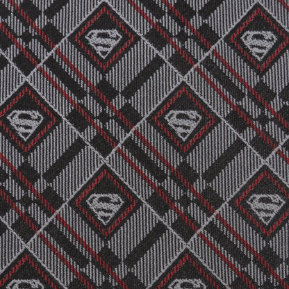 DC Superman Geometric Gray Silk Men&