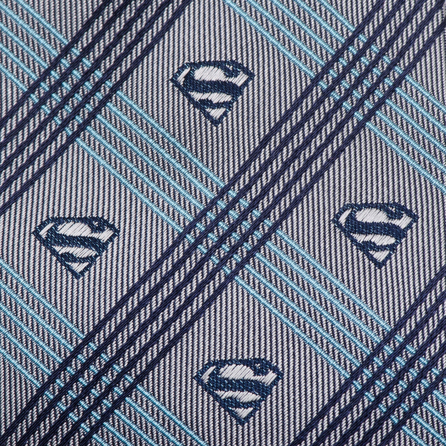 DC Superman Gray Plaid Tie by Cufflinks.com