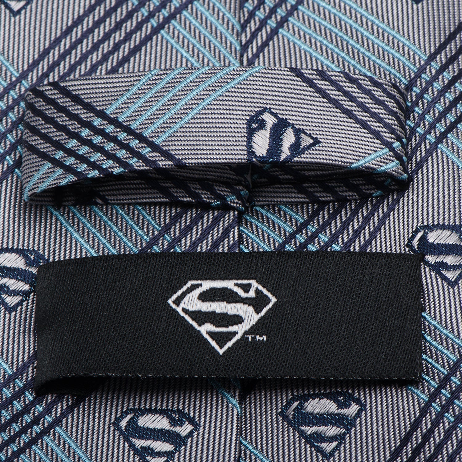 DC Superman Gray Plaid Tie by Cufflinks.com
