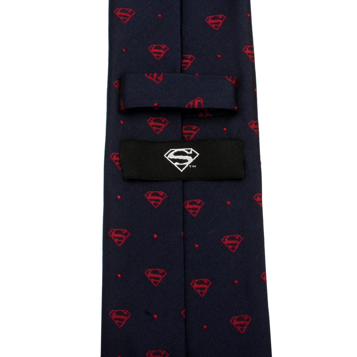 DC Superman Shield Navy and Red Dot Tie by Cufflinks.com