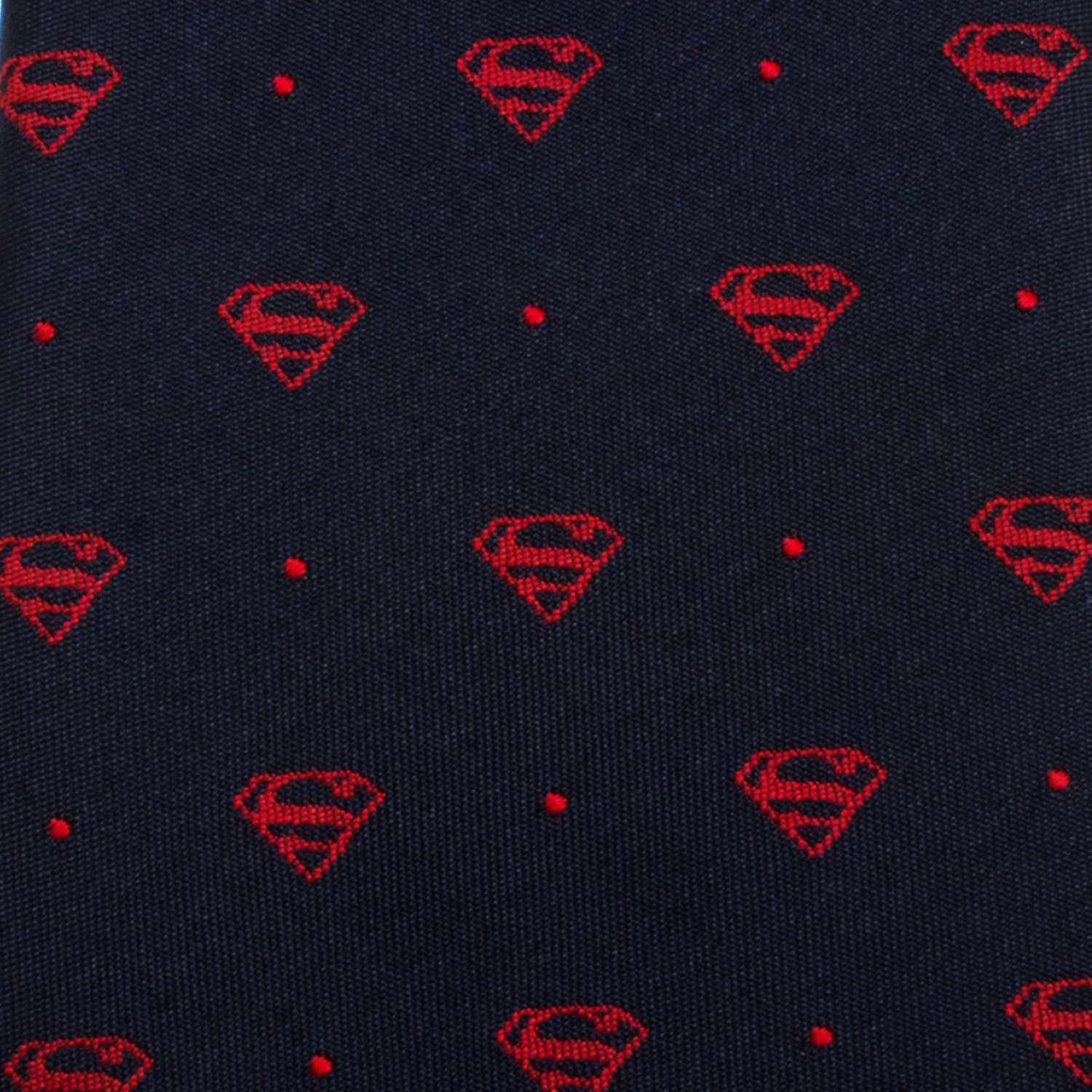 DC Superman Shield Navy and Red Dot Tie by Cufflinks.com