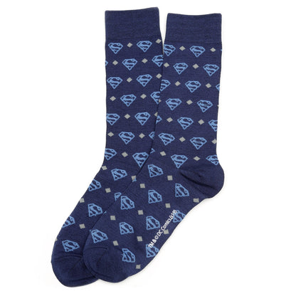 DC Superman Diamond Navy Socks by Cufflinks.com