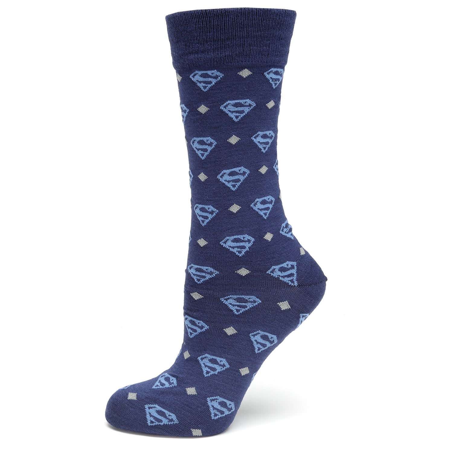 DC Superman Diamond Navy Socks by Cufflinks.com