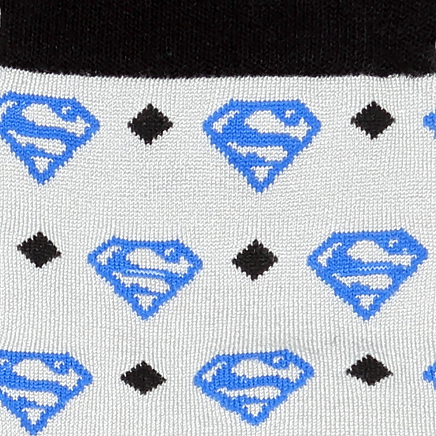 DC Superman Diamond Gray Socks by Cufflinks.com