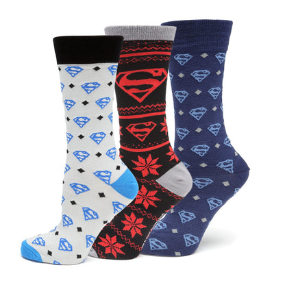 DC Superman 3 Pair Sock Gift Set by Cufflinks.com
