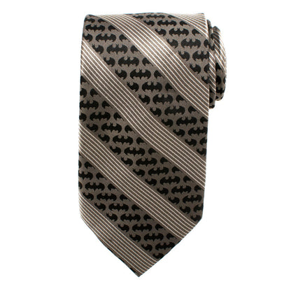 DC Batman Black Pinstripe Tie by Cufflinks.com