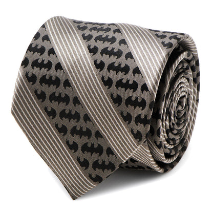 DC Batman Black Pinstripe Tie by Cufflinks.com