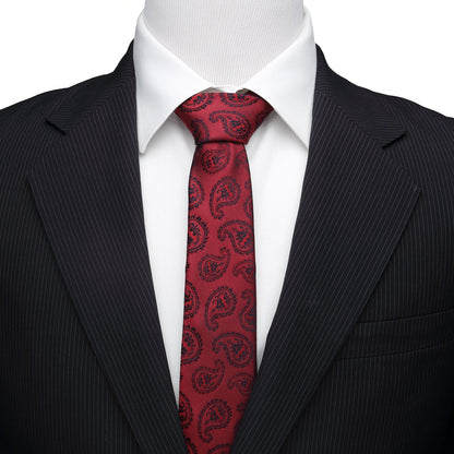 DC Batman Red Paisley Tie by Cufflinks.com