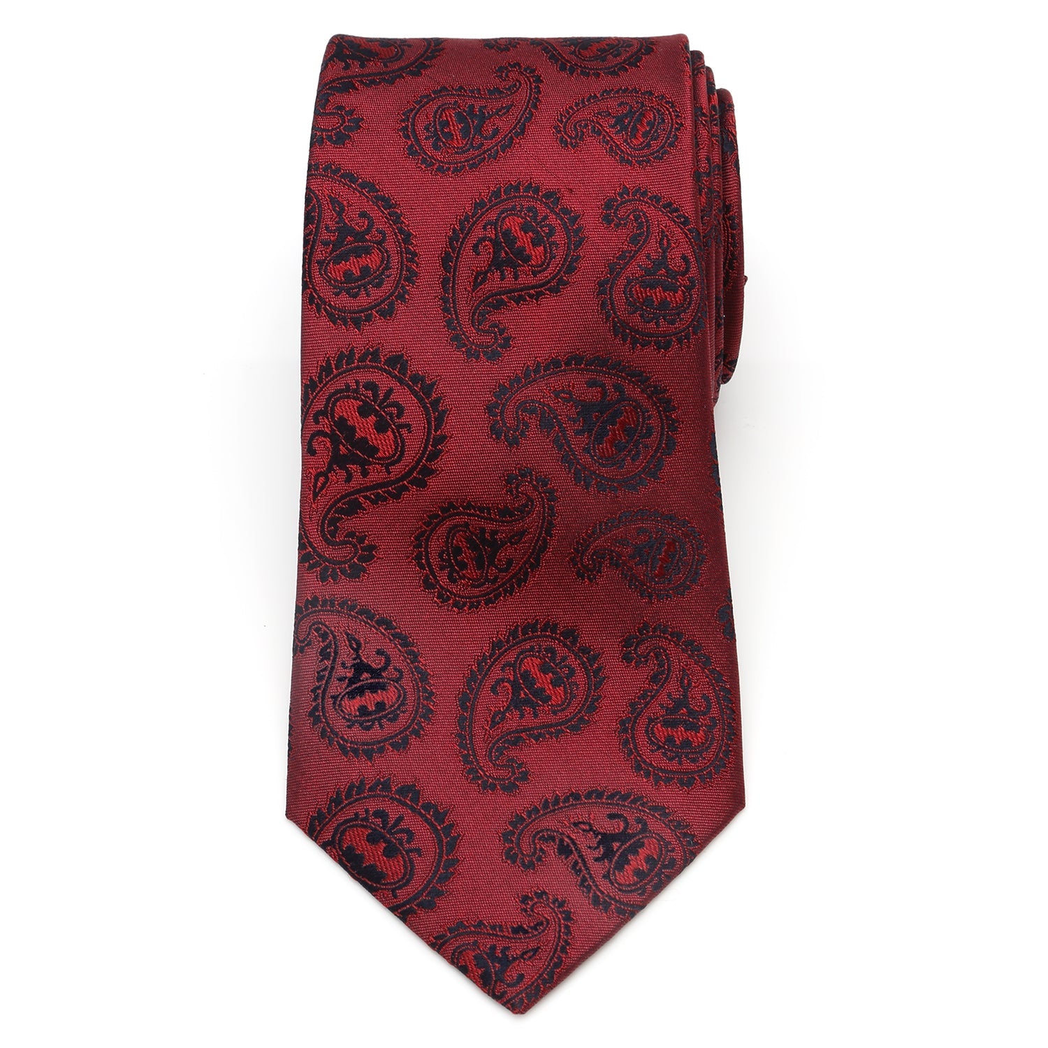 DC Batman Red Paisley Tie by Cufflinks.com