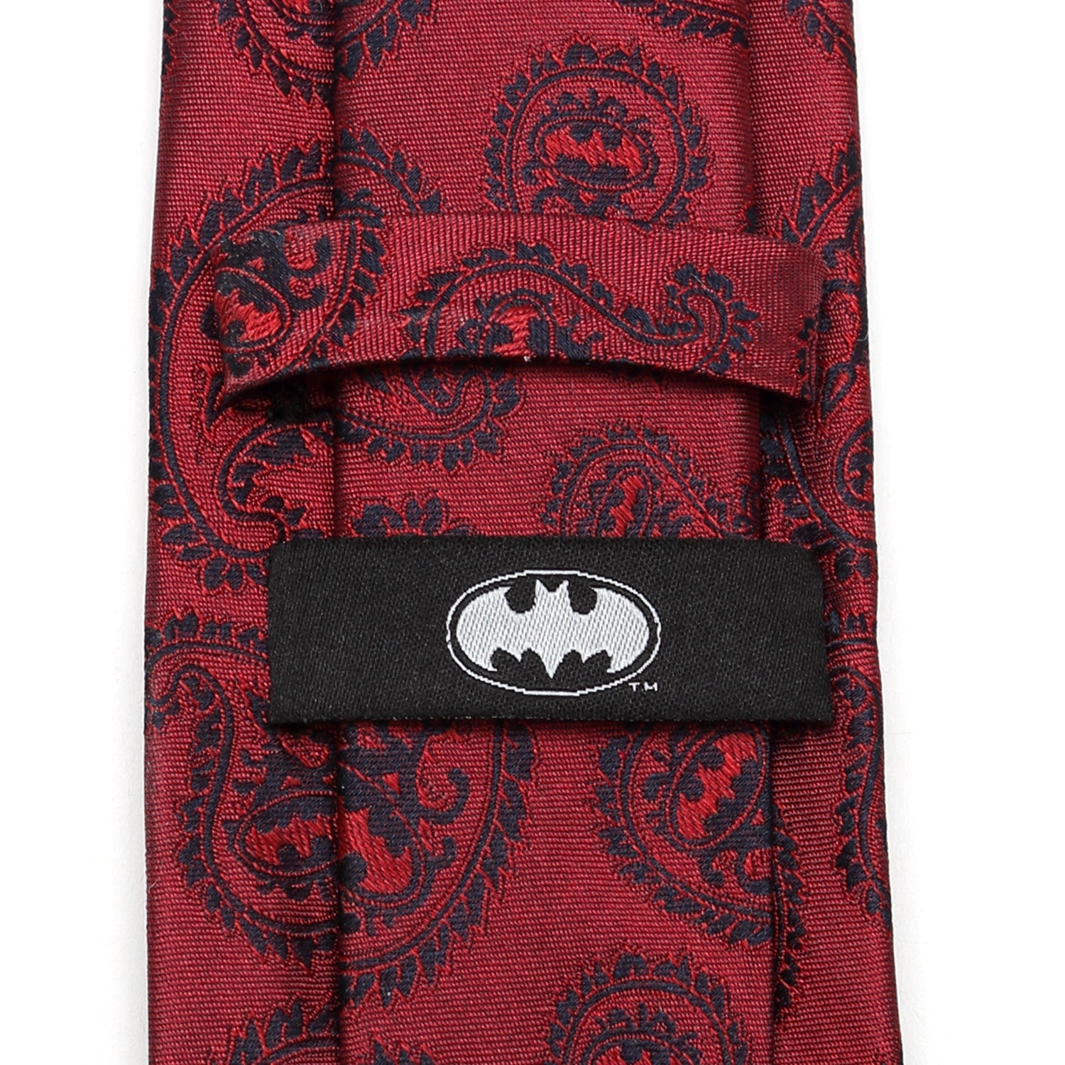 DC Batman Red Paisley Tie by Cufflinks.com