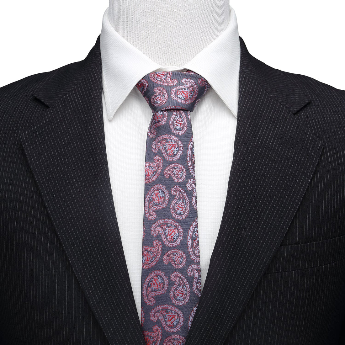 DC Superman Red and Blue Paisley Tie by Cufflinks.com