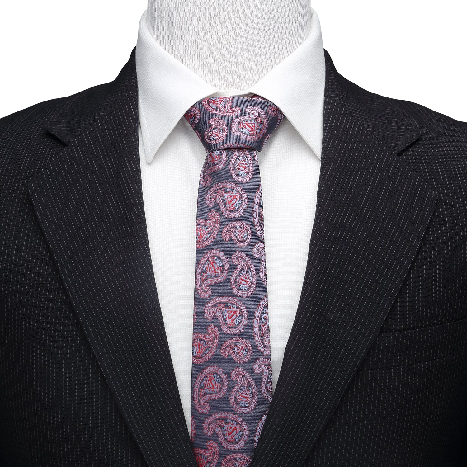 DC Superman Red and Blue Paisley Tie by Cufflinks.com
