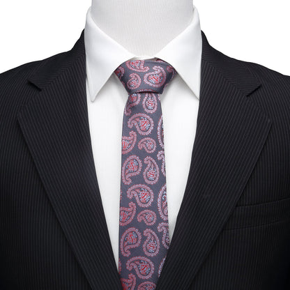 DC Superman Red and Blue Paisley Tie by Cufflinks.com