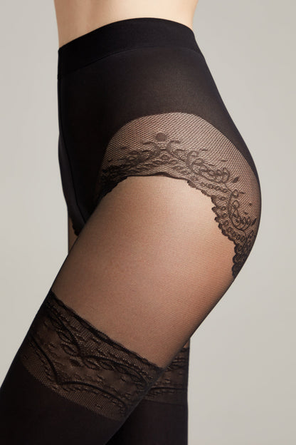 Fantasy Tights Conte Delight - Lace Panties Stockings Imitation  DestGlow