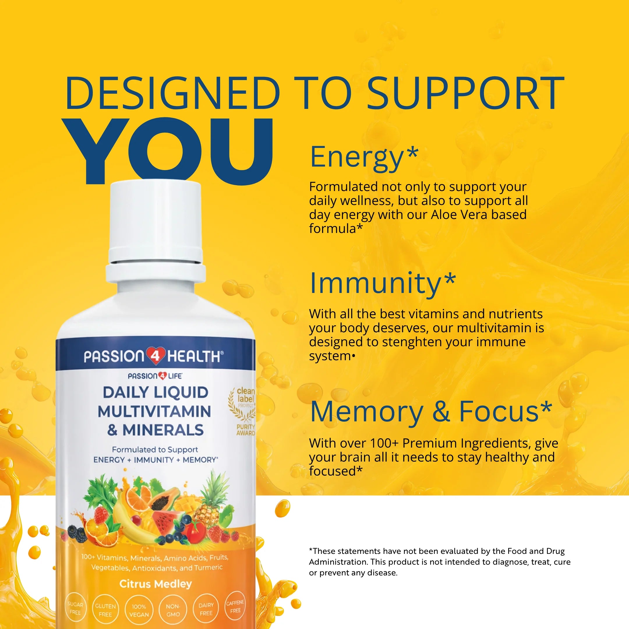 Daily Liquid Multivitamin + Minerals by Passion 4 Health