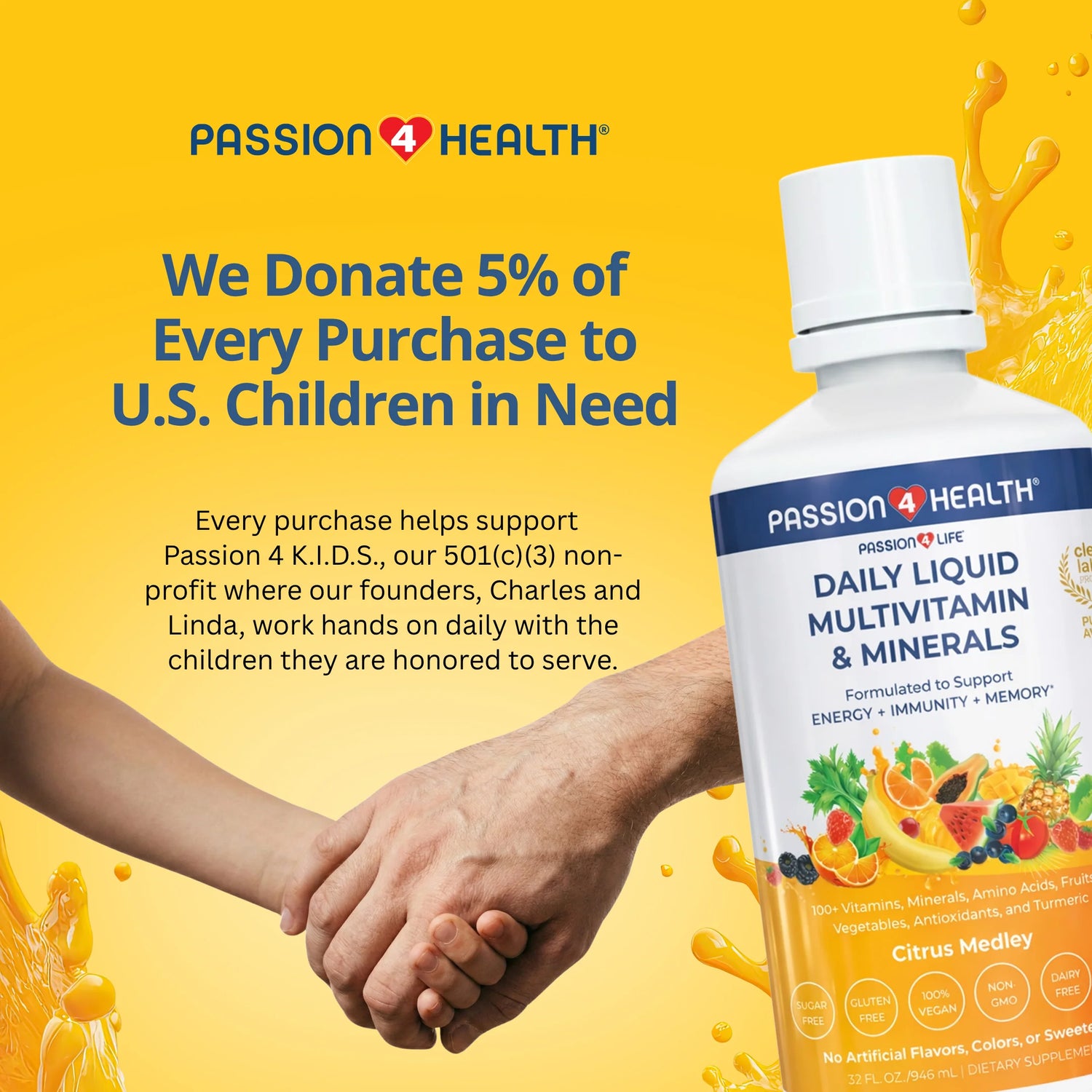 Daily Liquid Multivitamin + Minerals by Passion 4 Health