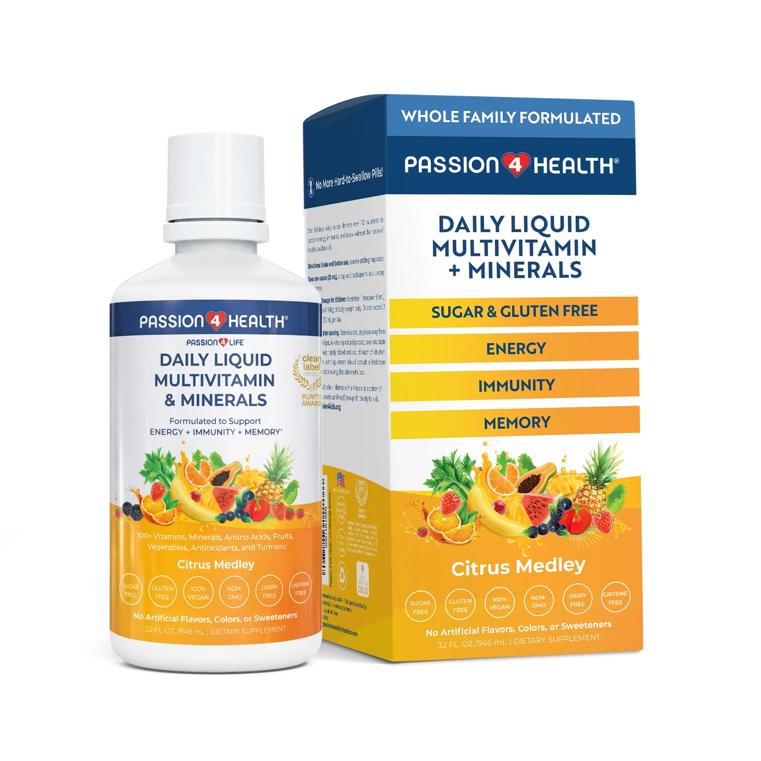 Daily Liquid Multivitamin + Minerals by Passion 4 Health