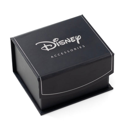 Disney Mickey Mouse Silhouette Floating B/W Crystal Stainless Steel Cufflinks by Cufflinks.com
