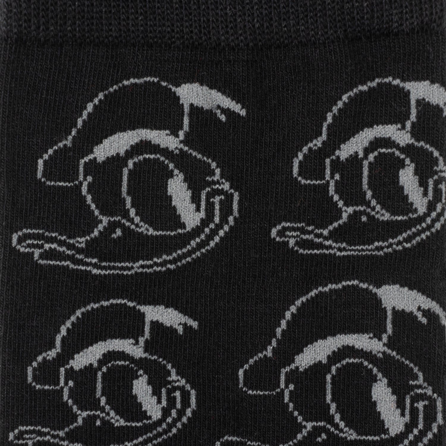 Disney Donald Duck Patterned Black Socks and Mickey Mouse Blue Lapel Pin Gift Set by Cufflinks.com