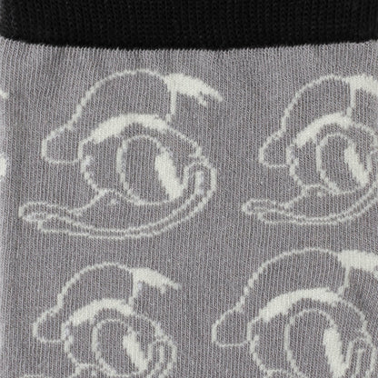 Disney Donald Duck Patterned Gray Socks and Mickey Mouse Blue Lapel Pin Gift Set by Cufflinks.com