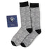 Disney Donald Duck Patterned Gray Socks and Mickey Mouse Blue Lapel Pin Gift Set by Cufflinks.com