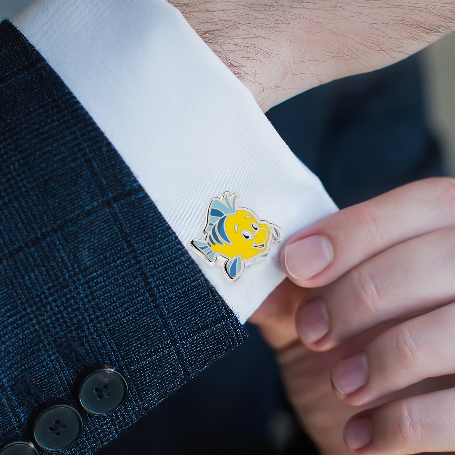 Disney The Little Mermaid Flounder &amp; Sebastian Cufflinks by Cufflinks.com