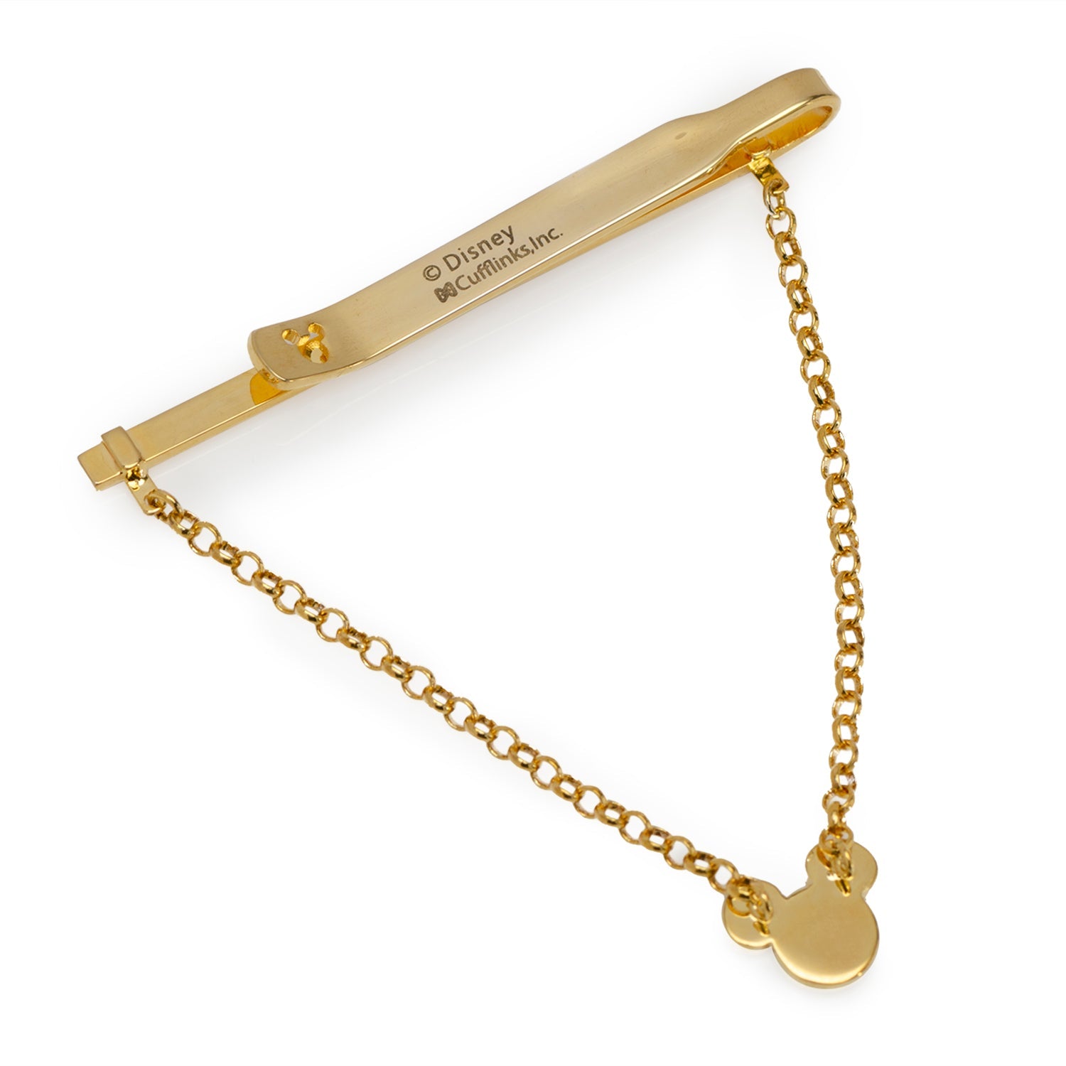 Disney Mickey Mouse Gold Crystal Chain Tie Bar by Cufflinks.com