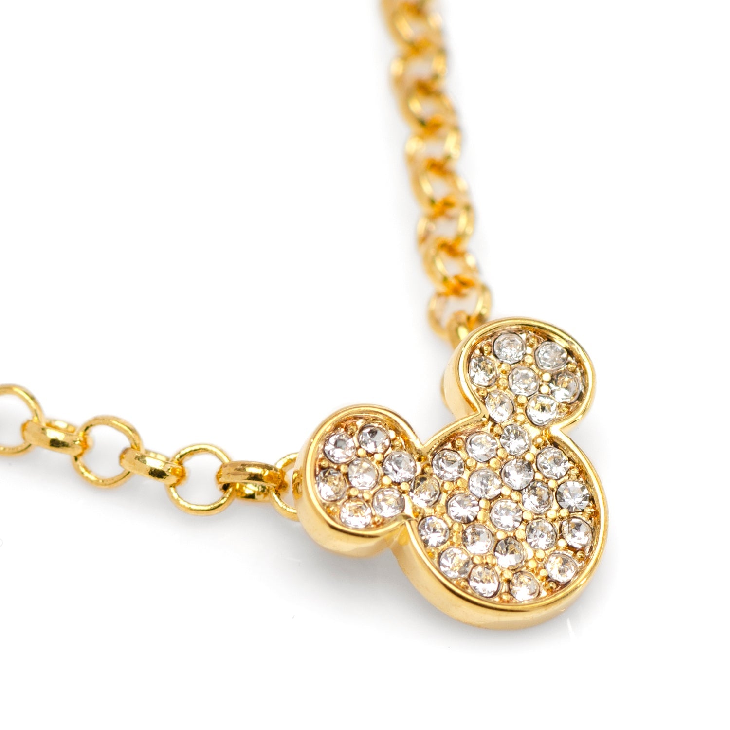 Disney Mickey Mouse Gold Crystal Chain Tie Bar by Cufflinks.com