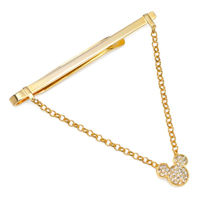 Disney Mickey Mouse Gold Crystal Chain Tie Bar by Cufflinks.com