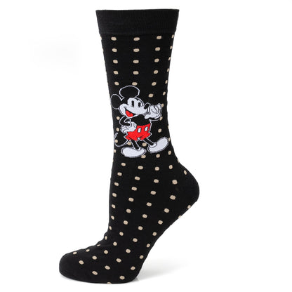 Disney Mickey Mouse Dot Socks and Blue Lapel Pin Gift Set by Cufflinks.com