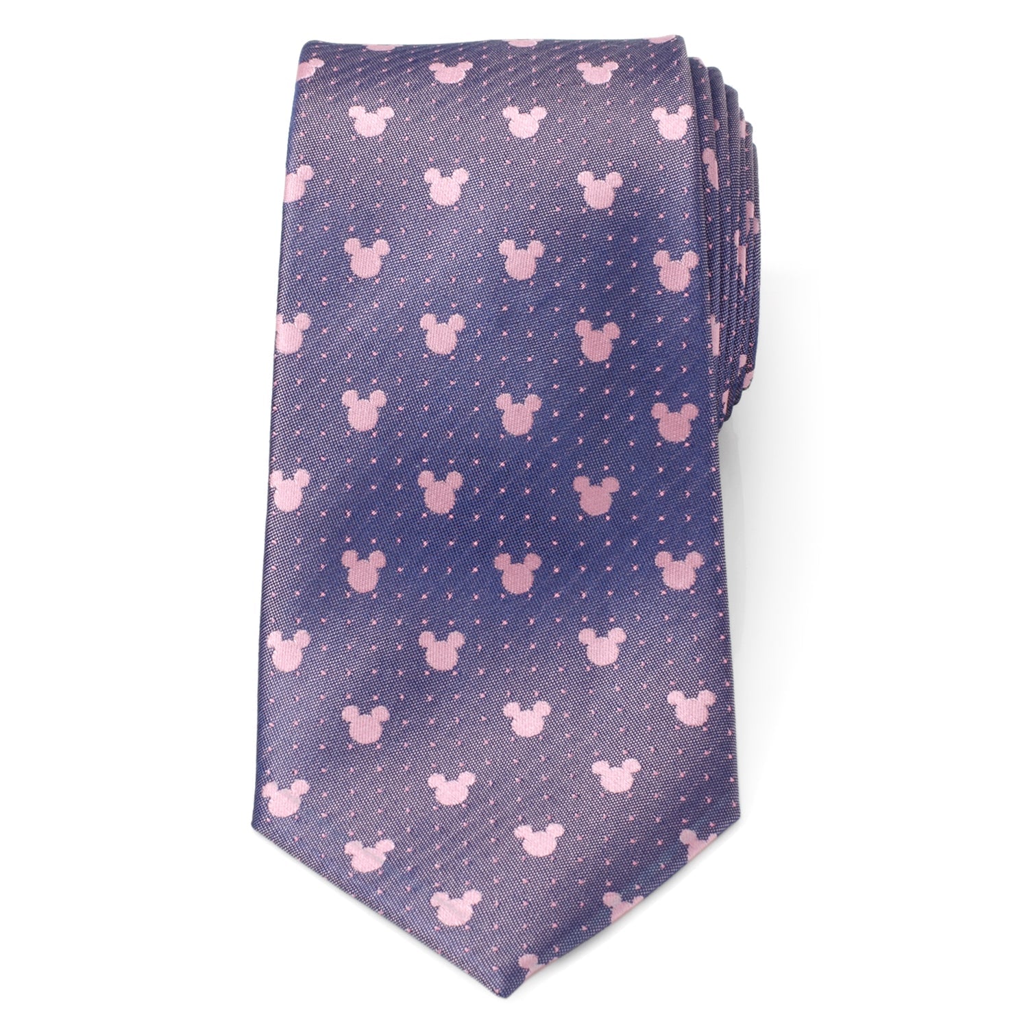 Disney Mickey Mouse Purple and Pink Dot Silhouette Tie by Cufflinks.com