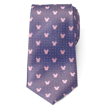 Disney Mickey Mouse Purple and Pink Dot Silhouette Tie by Cufflinks.com