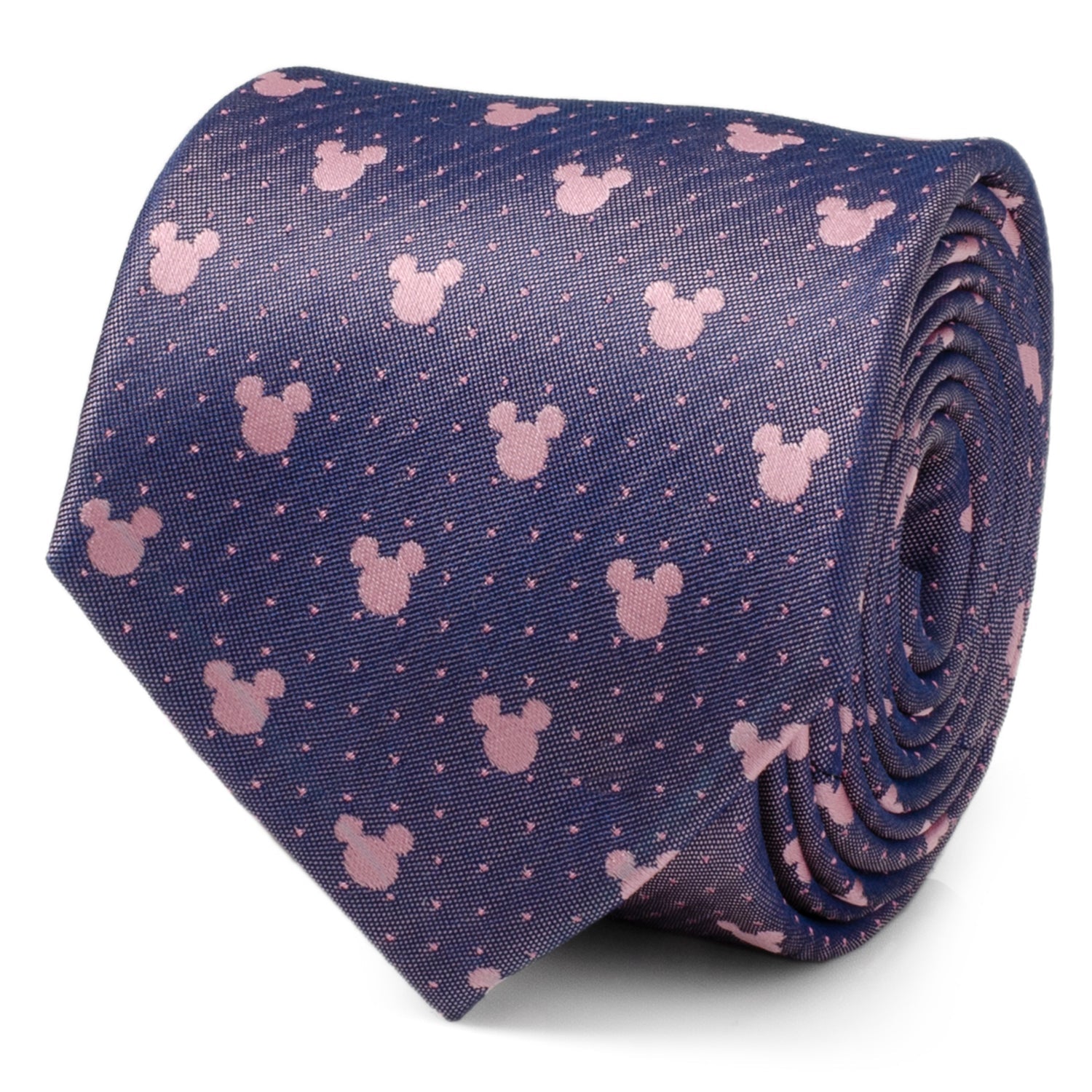 Disney Mickey Mouse Purple and Pink Dot Silhouette Tie by Cufflinks.com