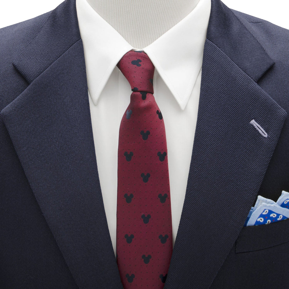 Disney Mickey Mouse Red Pin Dot Men&