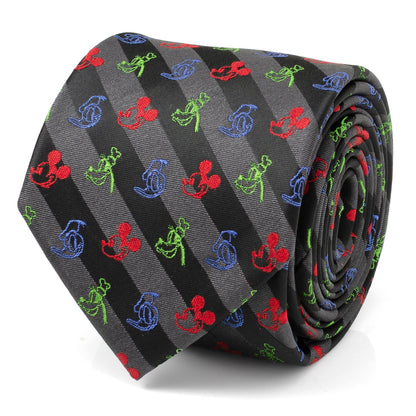 Disney Mickey and Friends Multi Black Stripe Men&