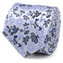 Disney Mickey Mouse Floral Silhouette Blue and White Tie by Cufflinks.com