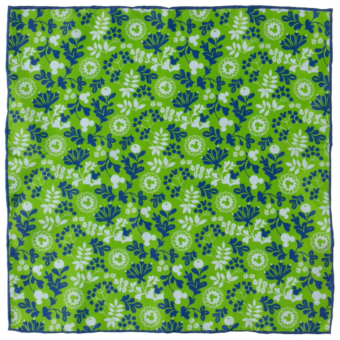 Disney Mickey Mouse Floral Green Pocket Square by Cufflinks.com